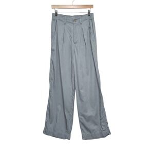 Madewell Wide Leg Crop Pants Light Blue Tencel Viscose Blend Women's Size 6